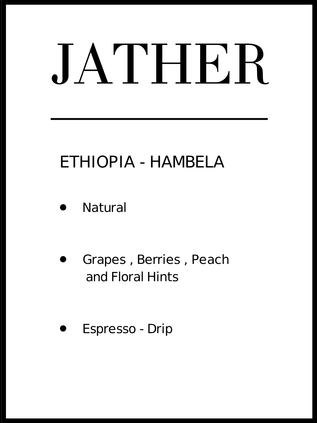 HAMBELA - ETHIOPIA 250g