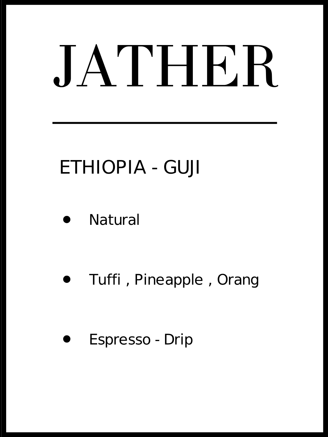 GUJI - ETHIOPIA 250g